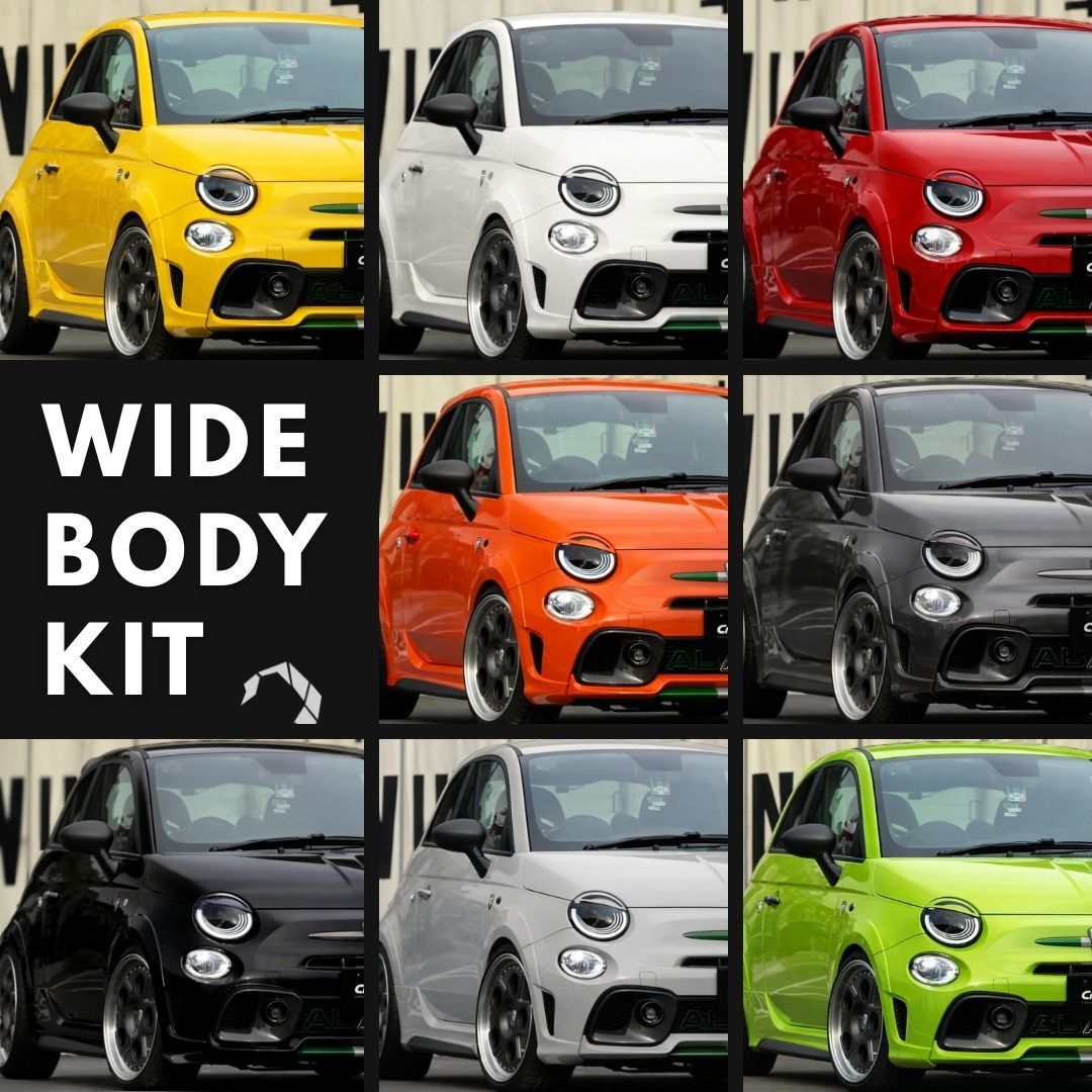 【塗装済み】FIAT ABARTH ボディ アバルトマガジン】禁断のワイドボディで強烈インパクトを！【ABAS